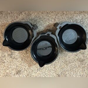 Set of 3 New Black Mixing Bowls